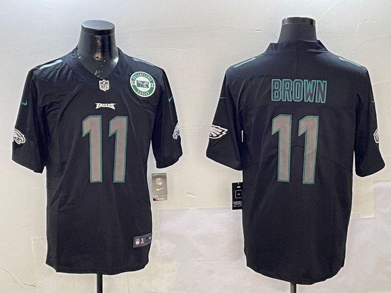 Men Philadelphia Eagles #11 Brown 2025 Nike Fashion Impact Black Limited NFL Jersey style 3->philadelphia eagles->NFL Jersey